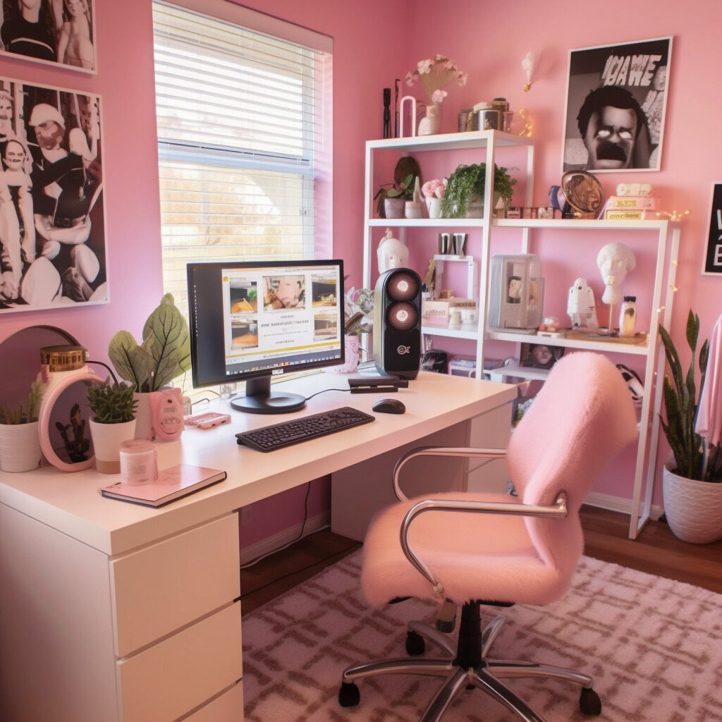 best girl gamer gaming chair white pink